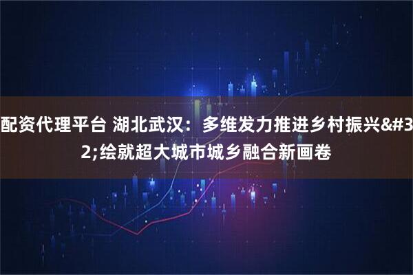 配资代理平台 湖北武汉：多维发力推进乡村振兴&#32;绘就超大城市城乡融合新画卷